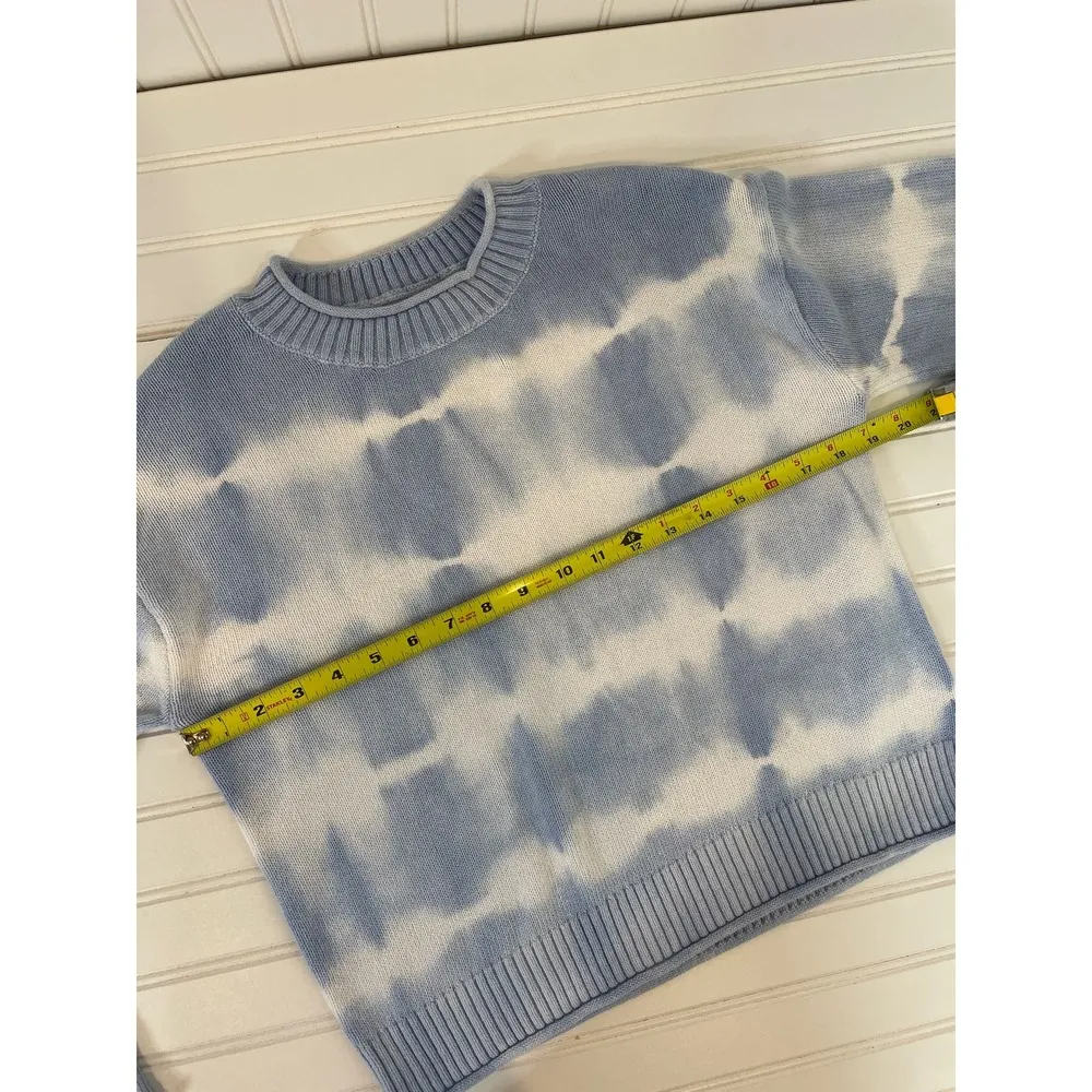 Elizabeth and James Cotton Blue Tie Dye Crew Neck Pullover Sweater Size XS - S - Image 3