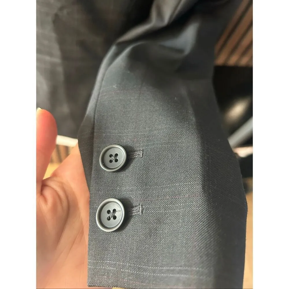 Banana republic blazer black and blue size 0 form sitting stylish work attire - Image 5