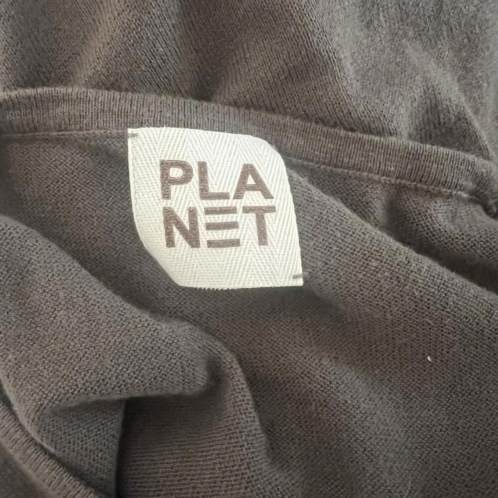 Planet By Lauren G Cotton Tunic XS/Small Designer Sustainable Fabric Gray - Image 8