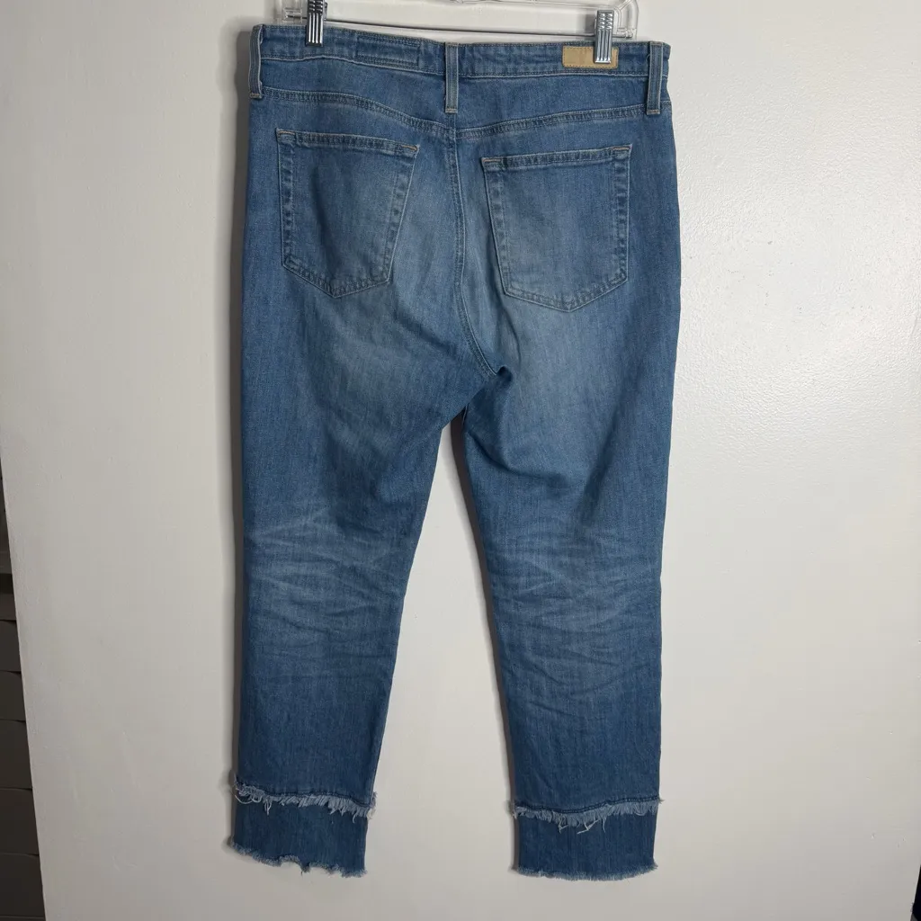 Anthropologie AG The Isabelle High Rise Straight Cropped Jean Blue Size 31 - Image 3