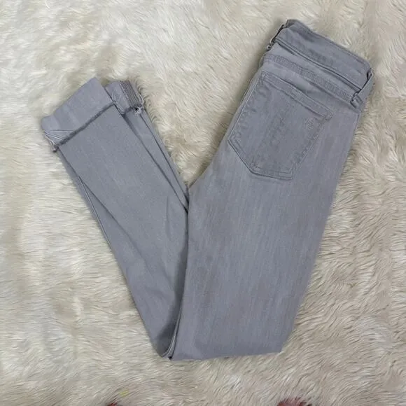 Rag & Bone The Skinny in‎ Surrey Gray with Holes Raw Hem Size 25 - Image 10