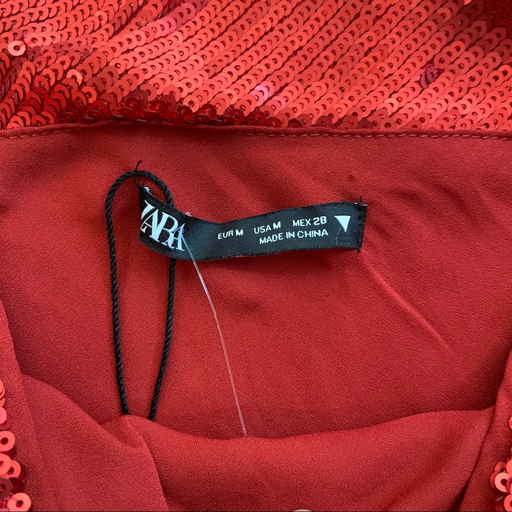 NEW Zara red sequin mini dress BLOGGERS FAVORITE!!! - Image 12