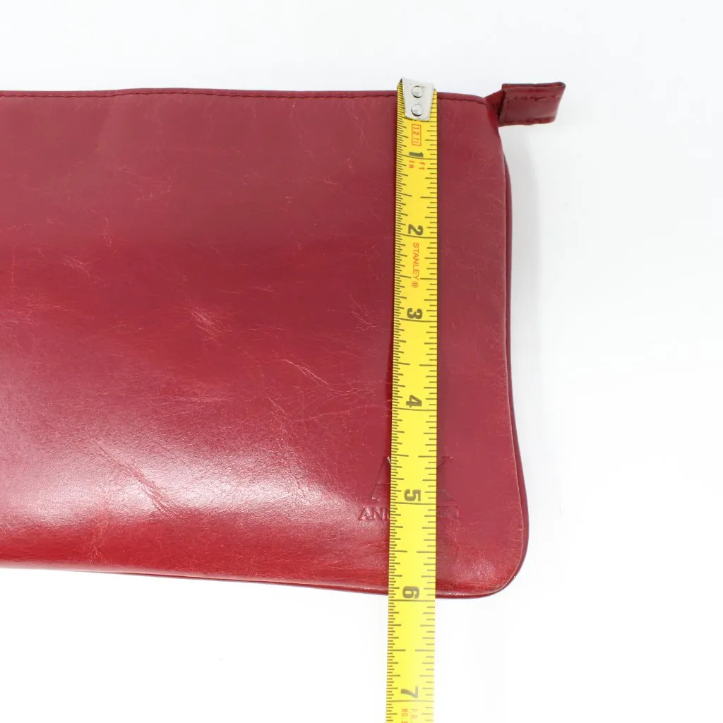 Anne Klein Slim Leather Wristlet Red‎ - Image 8