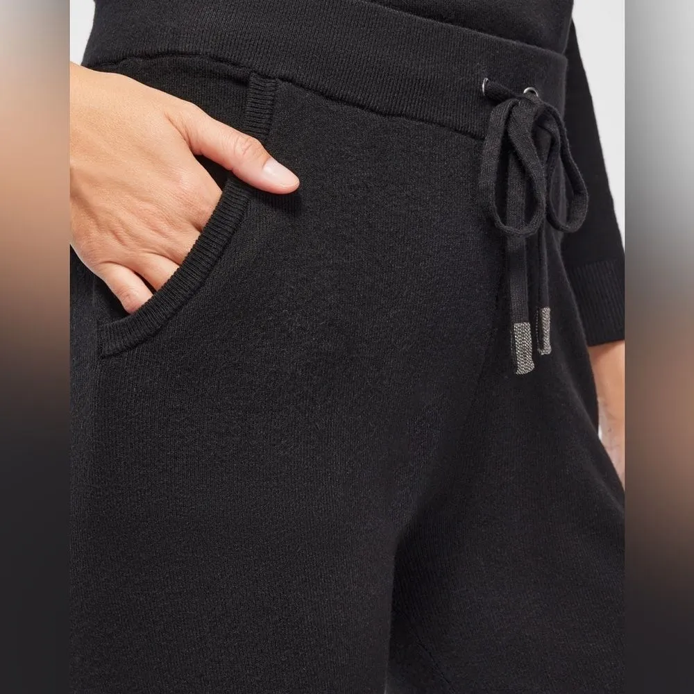 Chico's Luxe Cashmere Blend Ribbed Knit Ankle Pants Womens Large Black Travel - Image 7