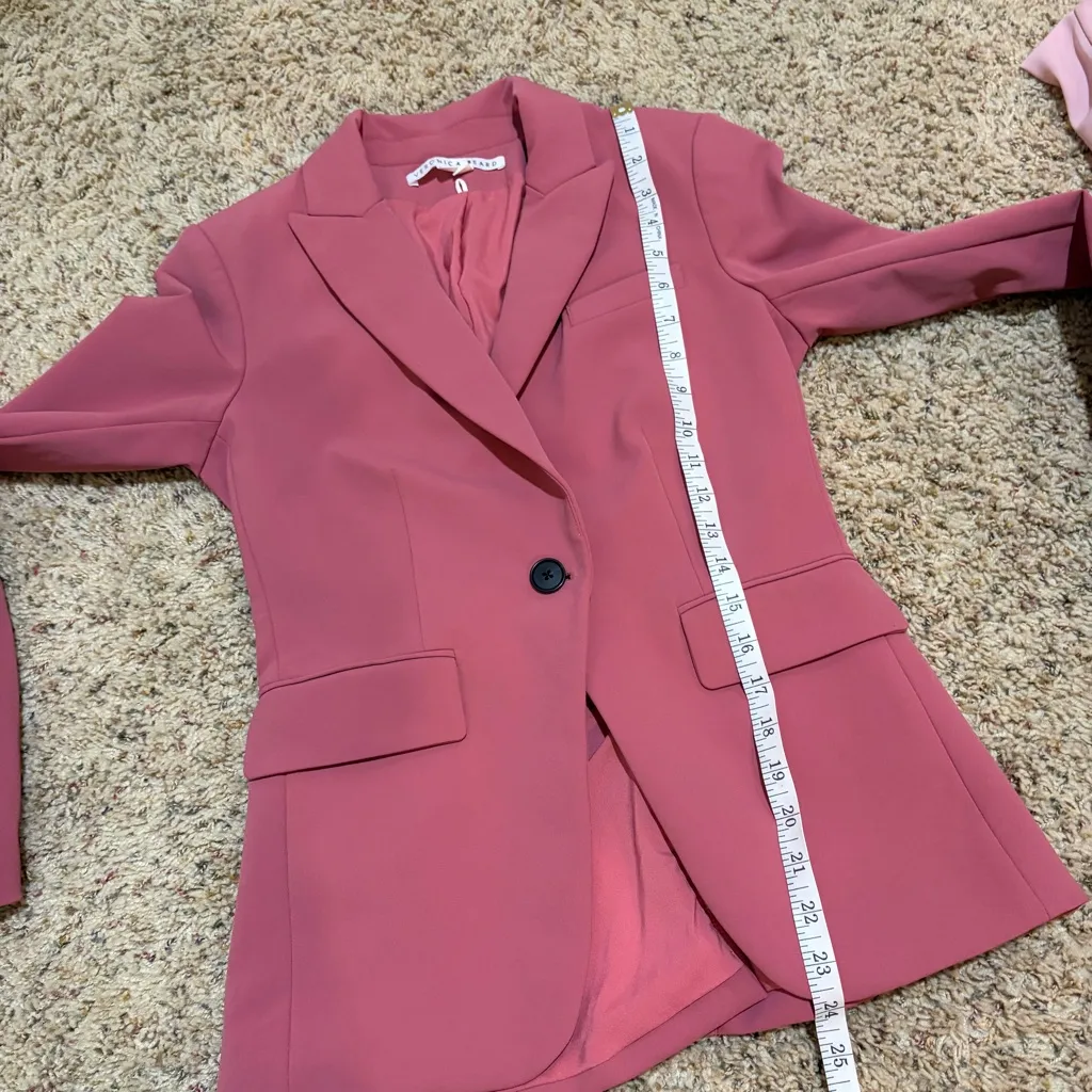 Veronica Beard Cutaway Dickey Jacket Mauve Pink - Image 15