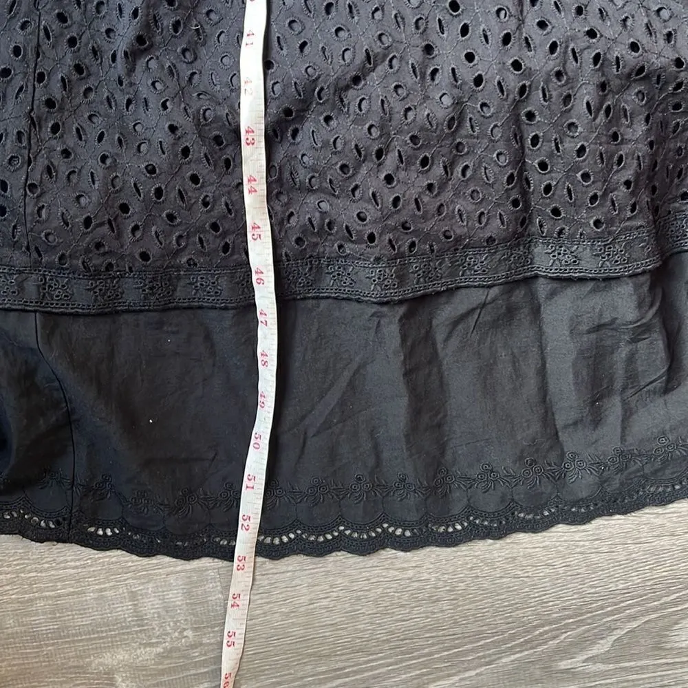 Maia Bergman Women's Crochet Eyelet Open Back Maxi Dress Black - Image 15