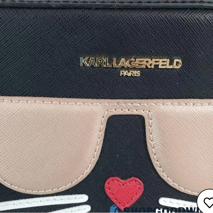 Karl Lagerfeld Paris Purse Maybelle Crossbody Black Cat Rectangular Bag Designer - Image 3