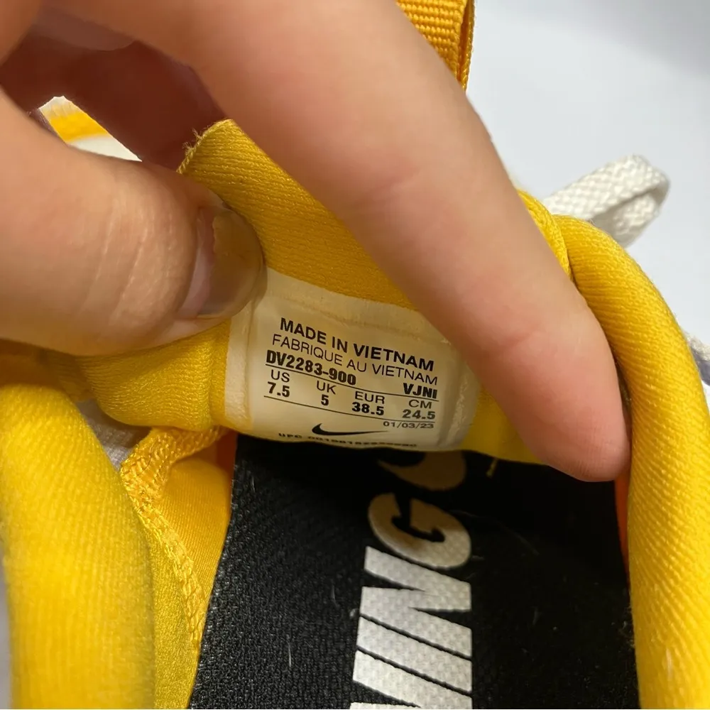 Nike React escape run 2 sneakers white yellow size 7.5 - Image 6