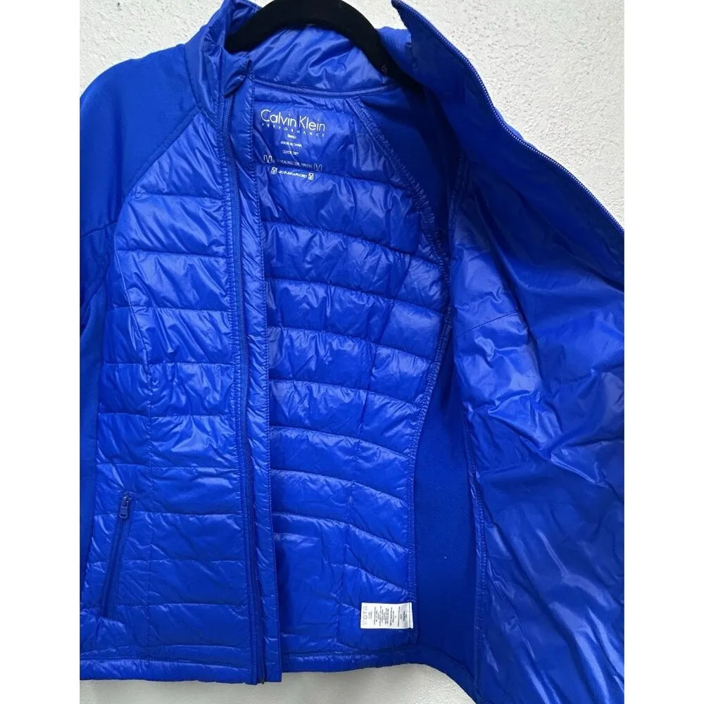 Calvin Klein Premium Duck Down Puffer Jacket Lightweight Women’s Small Blue READ - Image 4