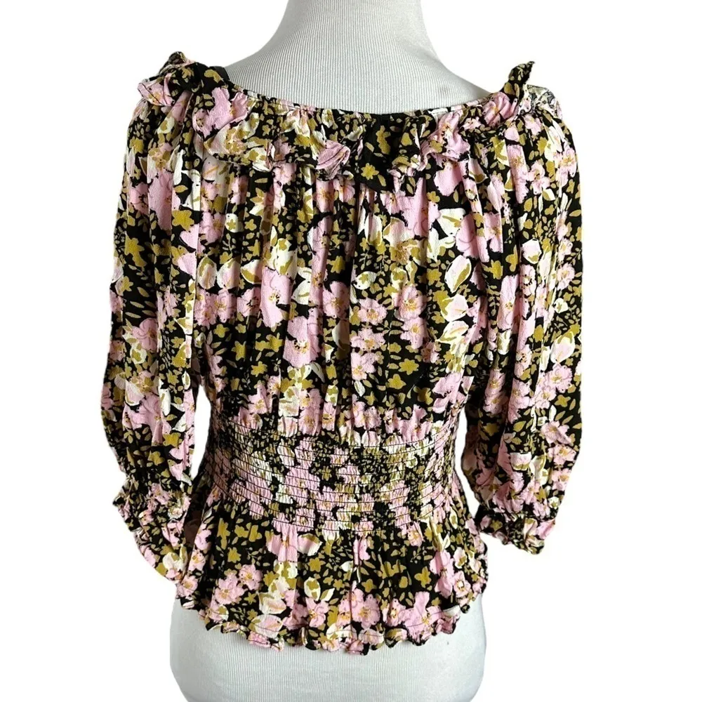 Free People Spring Floral Romantic Dainty Ethereal Sweetheart Blouse Top Size XS - Image 10