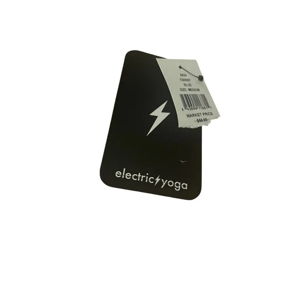 NWT Electric Yoga Bolt Criss Cross Sports Bra Black Size M - Image 6