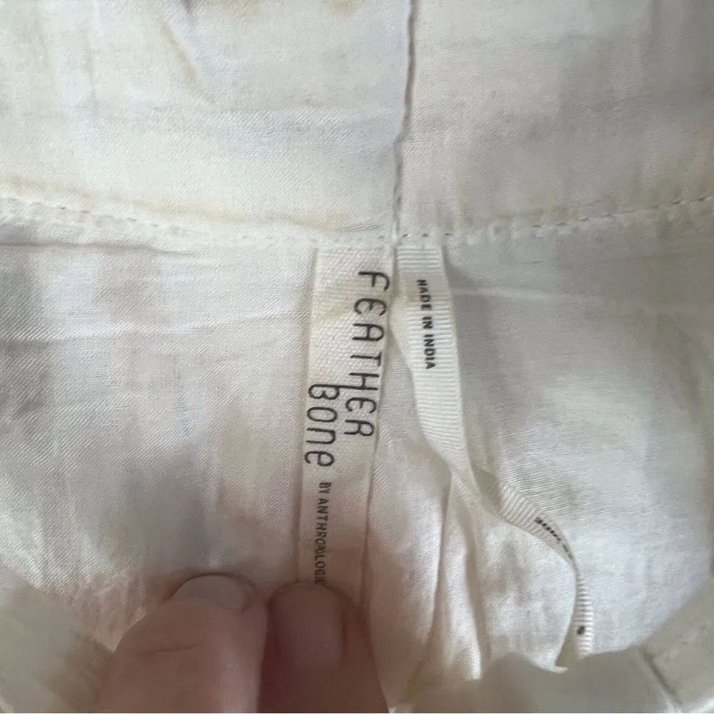 Anthropologie Feather and Bone Womens Sleeveless Beaded Tie Blouse Size‎ Small - Image 5