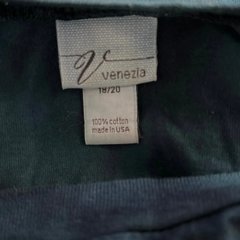 Venezia Plus Sz 18 20 Angel Baby Tee T Shirt Bling Embellished Y2K Tie Dye Teal Blue - Image 4