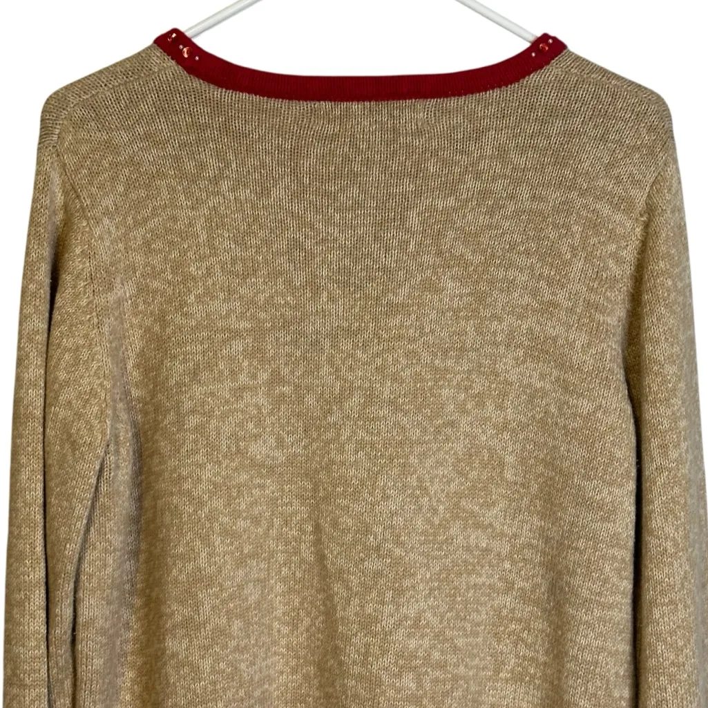 Tiara International Christmas Collection Peace On Earth Holiday Sweater Large - Image 7