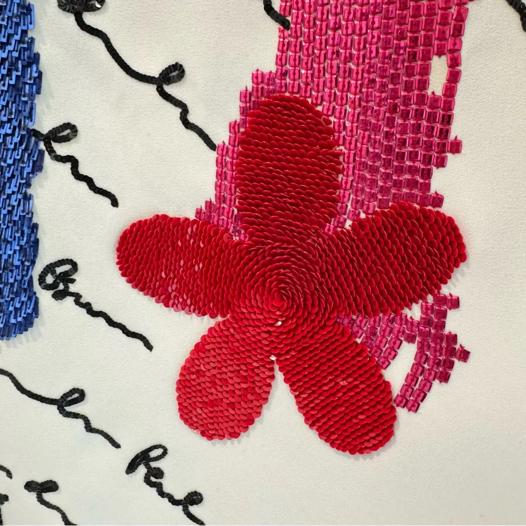 Oscar de La Renta Cascade Embroidered Stretch Wool Bonded Crepe Cocktail Dress - Image 11