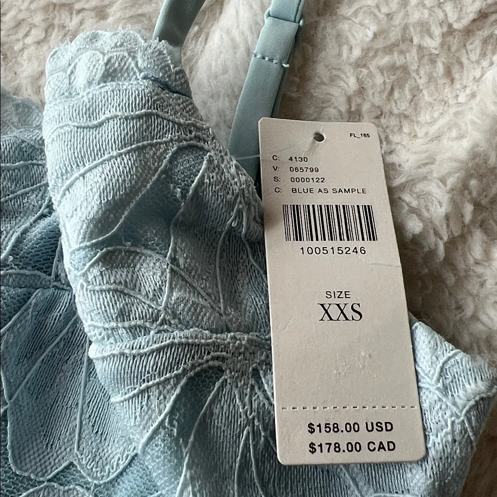 Anthropologie Mare Mare Sleeveless Blue Lace Mini Dress XXS New With Tags - Image 3