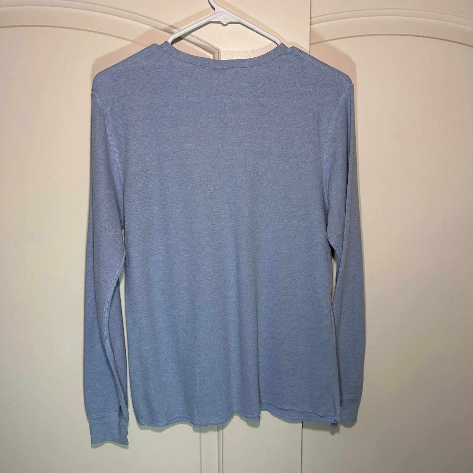 Vintage Cherokee Long Sleeve Top‎ Knit Thermal Shirt Comfy Casual Blue L - Image 3