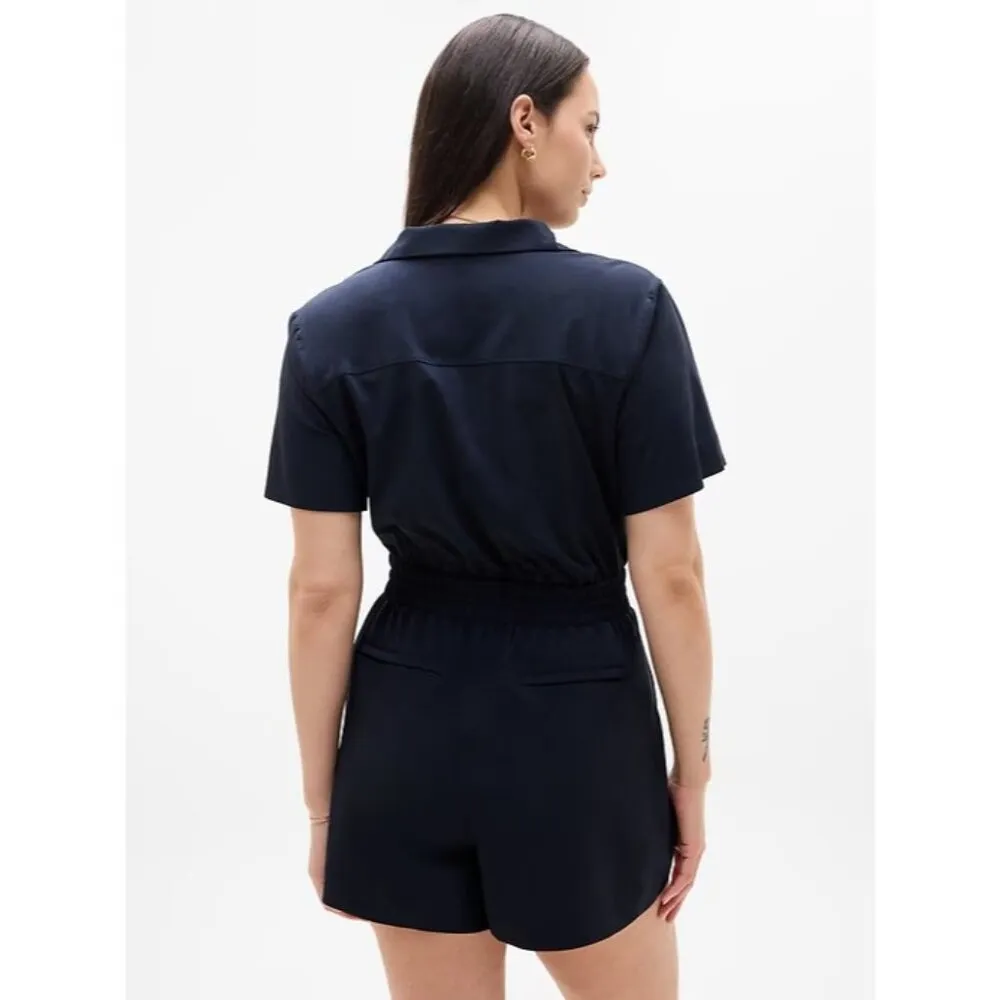 Athleta M Avenue Romper Navy Blue Medium - Image 6