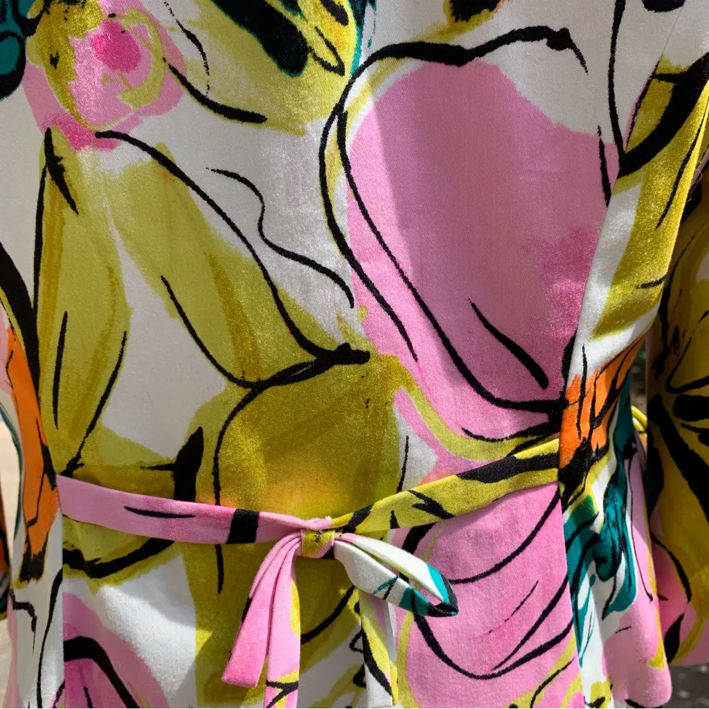 Fabulous Colorful Original Milly of New York Floral Blazer Jacket 6 - Image 5