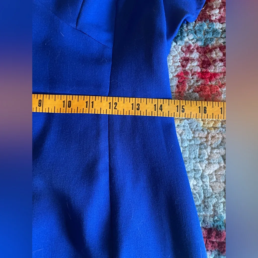 XOXO Royal Blue Sheath Dress with Flutter Sleeves for Cocktail Events Size 9/10 - Image 8