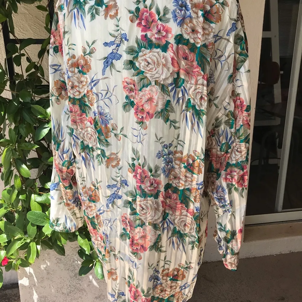 VTG Victorias Secret Gold Label Satin Sleep Night Shirt nightgown Floral - Image 6