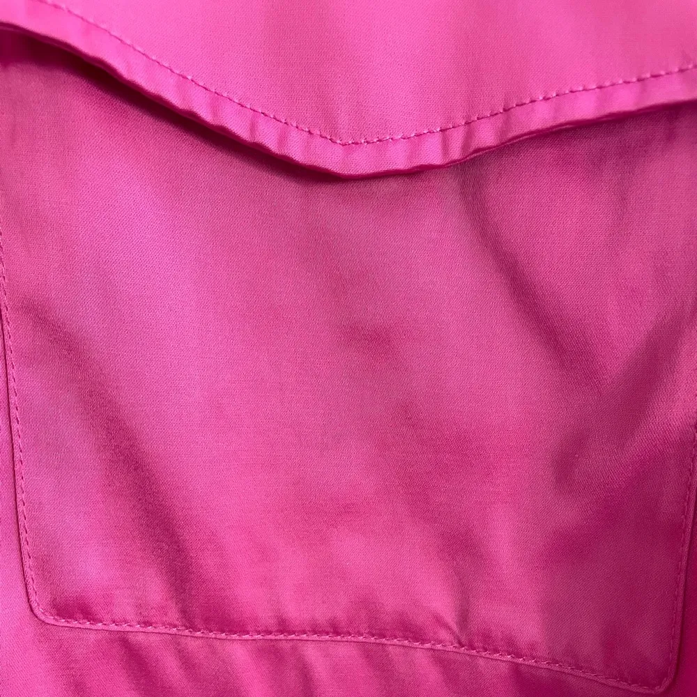ZARA Oversized Satin Effect Overshirt in Bubble Gum Pink Size M Barbiecore FLAWS - Image 8