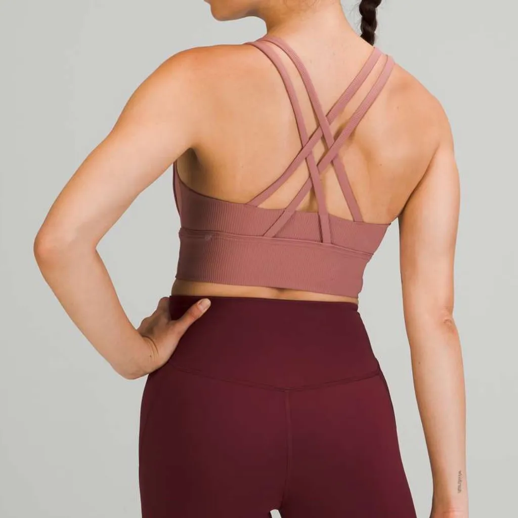 Lululemon Energy Bra Longline Ribbed Medium Support - Image 3