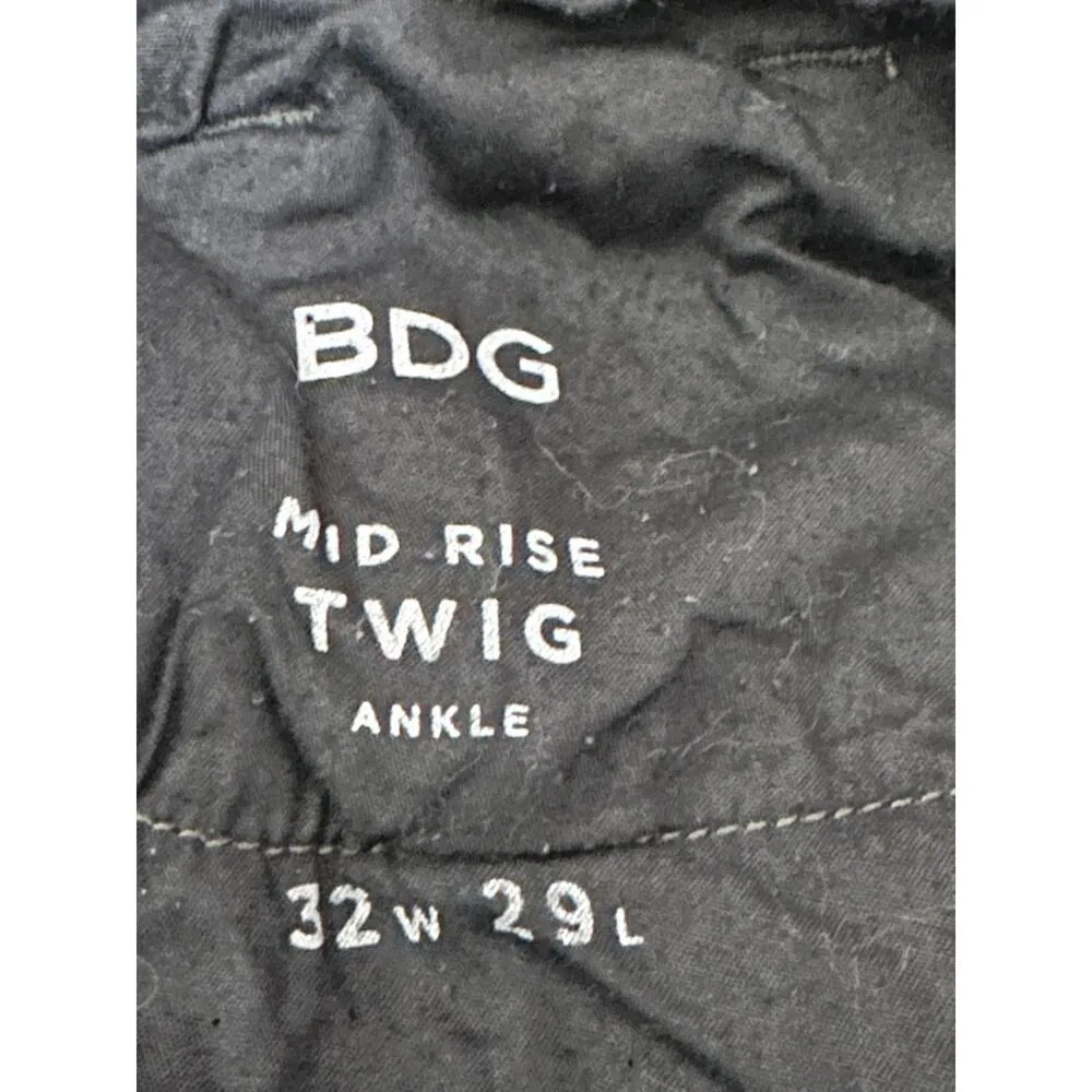 Urban Outfitters BDG Jeans Women 32 Grey Green Dye Mid Rise Twig Ankle Denim - Image 7