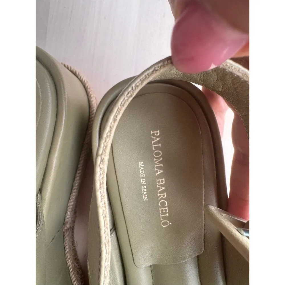 Paloma Barceló Adeline Sandal in Salvia/ olive green size 40/ US 9.5 - Image 8