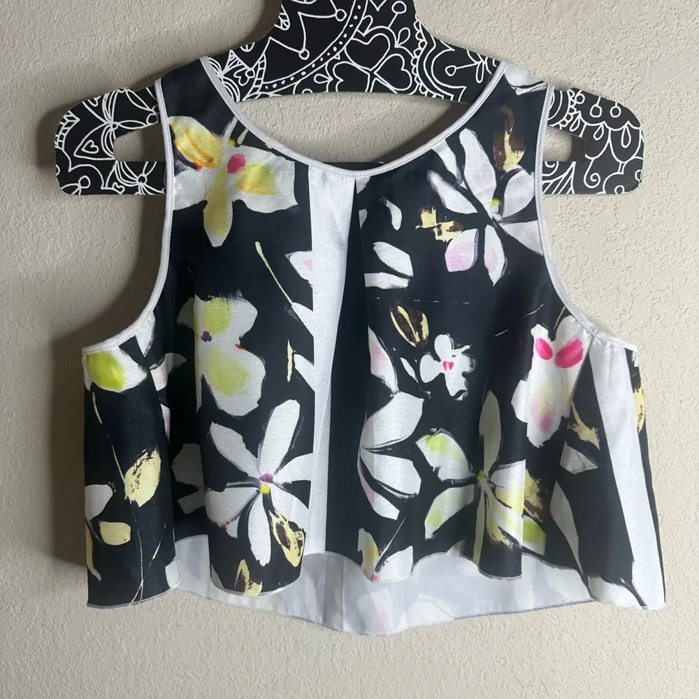 Clover Canyon Women's Garden Plaid Crop Tank size Extra Small - Image 3