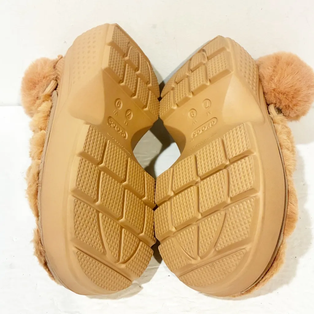 CROCS Stomp Quilted Platform Clog Fluffy Pink Size 9 Slip On - Image 5