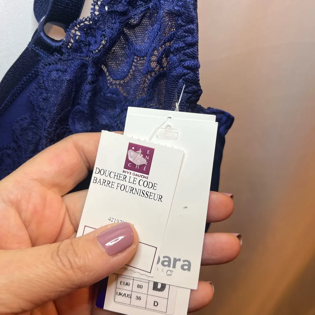 Barbara Paris Midnight Blue Underwire Lace Embroidered Body Suit 36D NWT Size undefined - Image 5