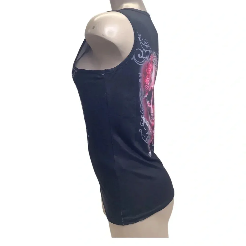 Skeleton Size Small Sleeveless Top. New No Tags Pink - Image 2