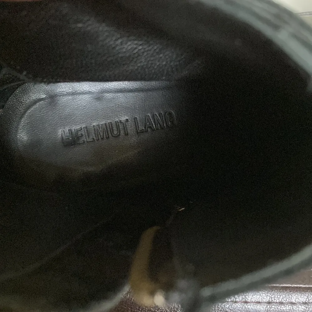 Helmut Lang  Black Leather Ankle Boots - Image 11