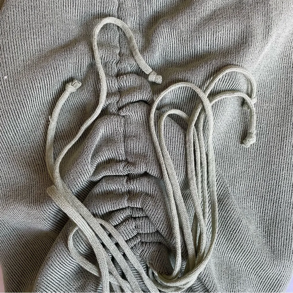 Lioness / Princess Polly Military Minds Mini Ruched Side-Tie Dress in Sage Green - Image 3