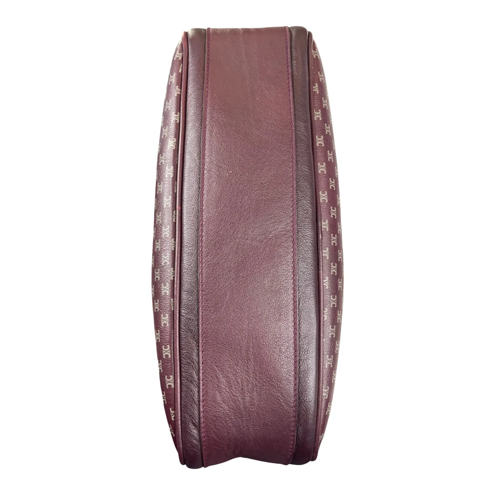 Vintage Celine Macadam Burgundy Flap Shoulder Bag Made In Italy Gold Hardware - Image 13