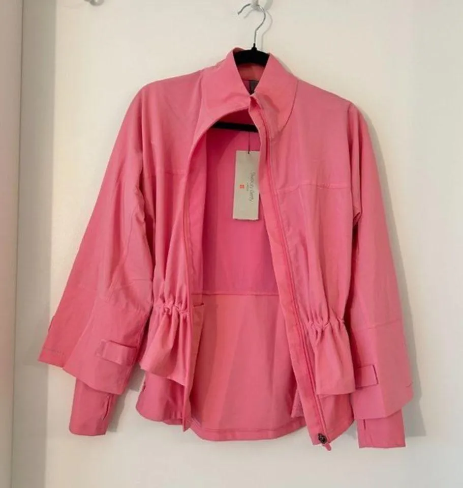 Sweaty Betty Fast Lane Running Jacket Peony Pink Size S NWT - Image 3
