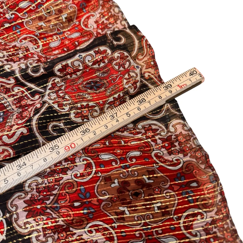 Kate Spade New York Medallion Metallic Paisley Ruffle Sleeveless Dress 16 in EUC - Image 11