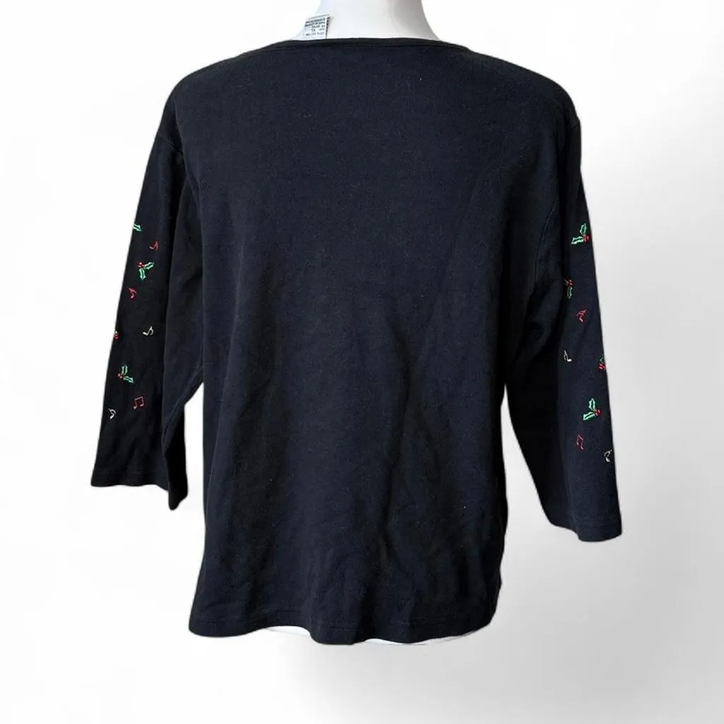 Vintage Flamingo Christmas Shirt Black Size XL - Image 5