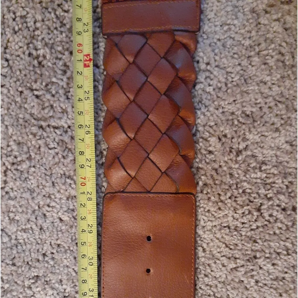 Divided BROWN Woven Thick Stretch Belt! 1st photo is similar style! - Image 3
