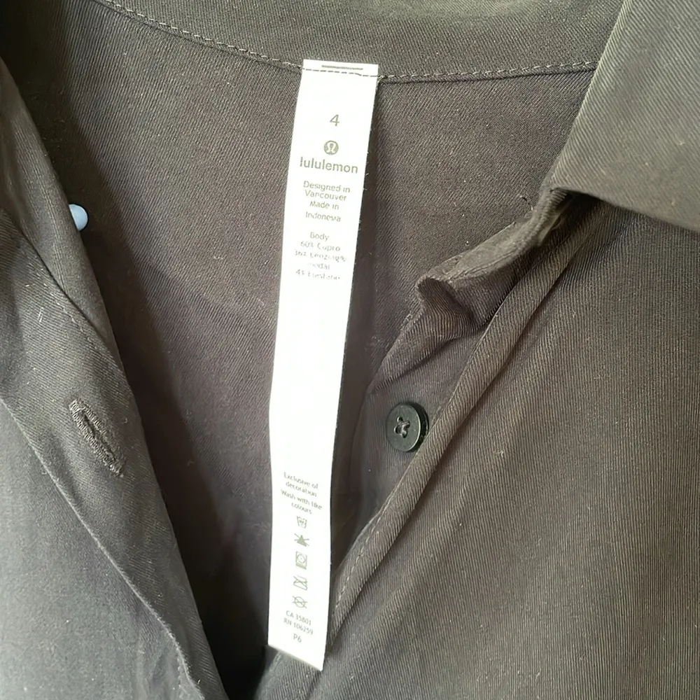 Lululemon perfectly poised cupro blend oversized shirt dress - Image 5