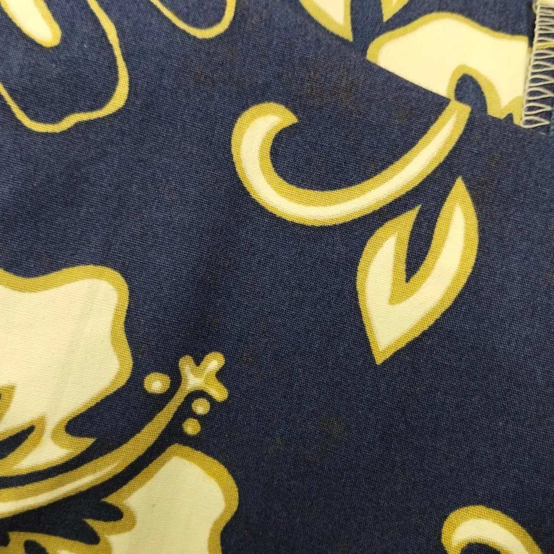 Hilo Hattie Vintage Size 6 Blue Hibiscus Floral Hawaiian Sleeveless Maxi Dress - Image 4