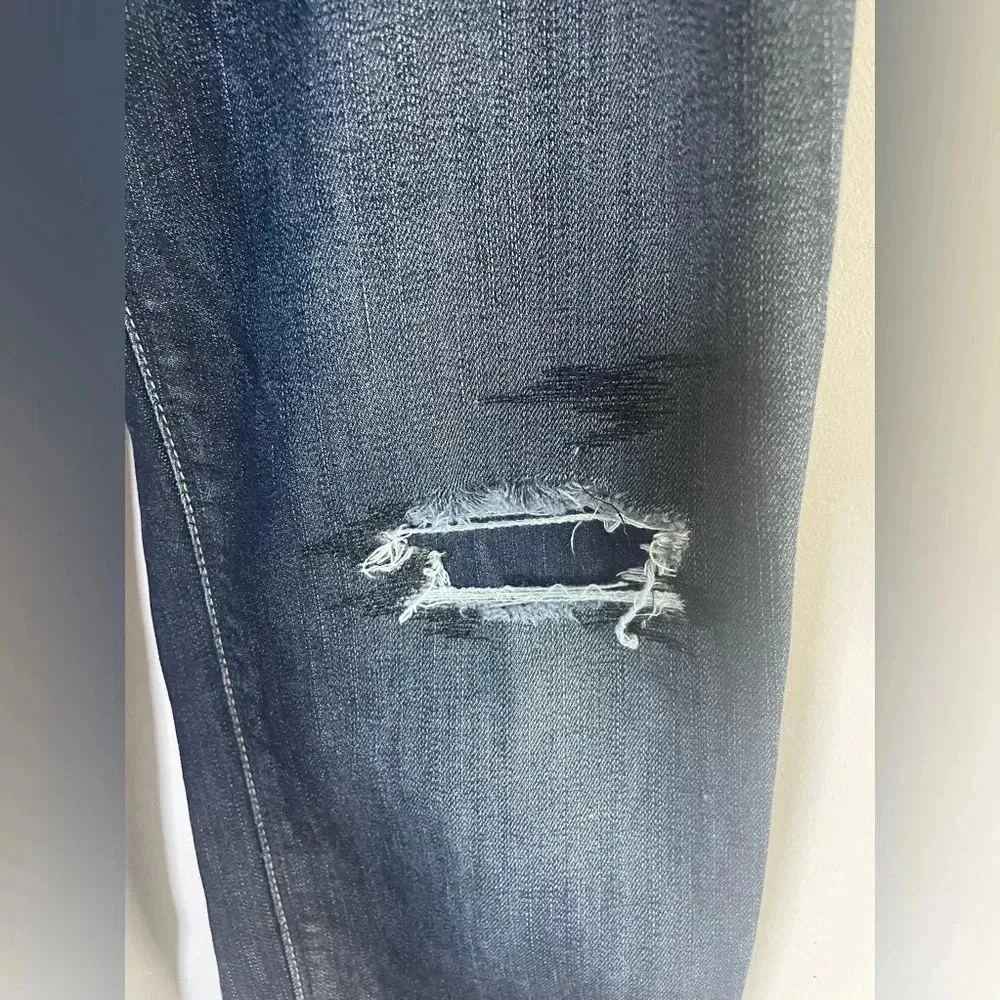 White House Black Market‎ Distressed Skimmer Jeans Patch Stretch Size 4 EUC! - Image 3