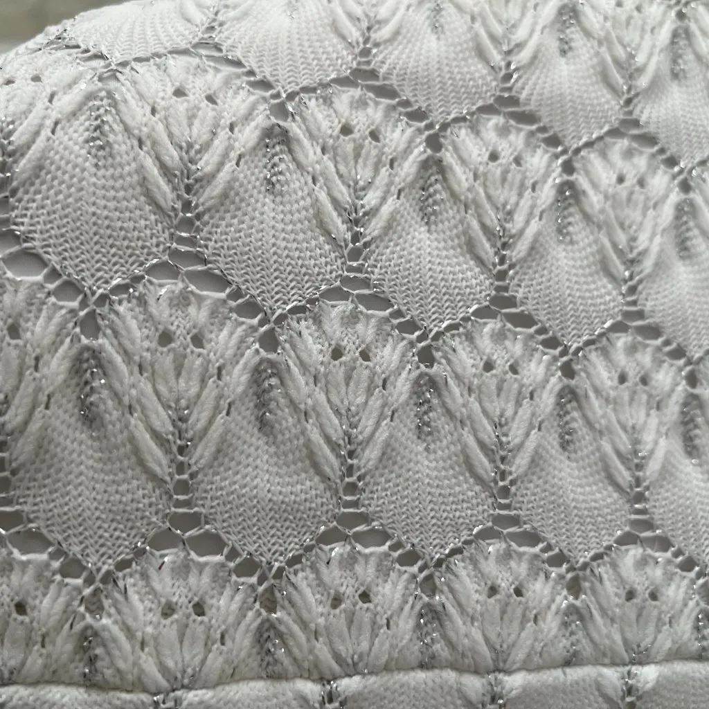 Vintage 70s White Maxi Dress Small 60s XS Crochet Boho Lace Long Wedding Gown Silver - Image 3