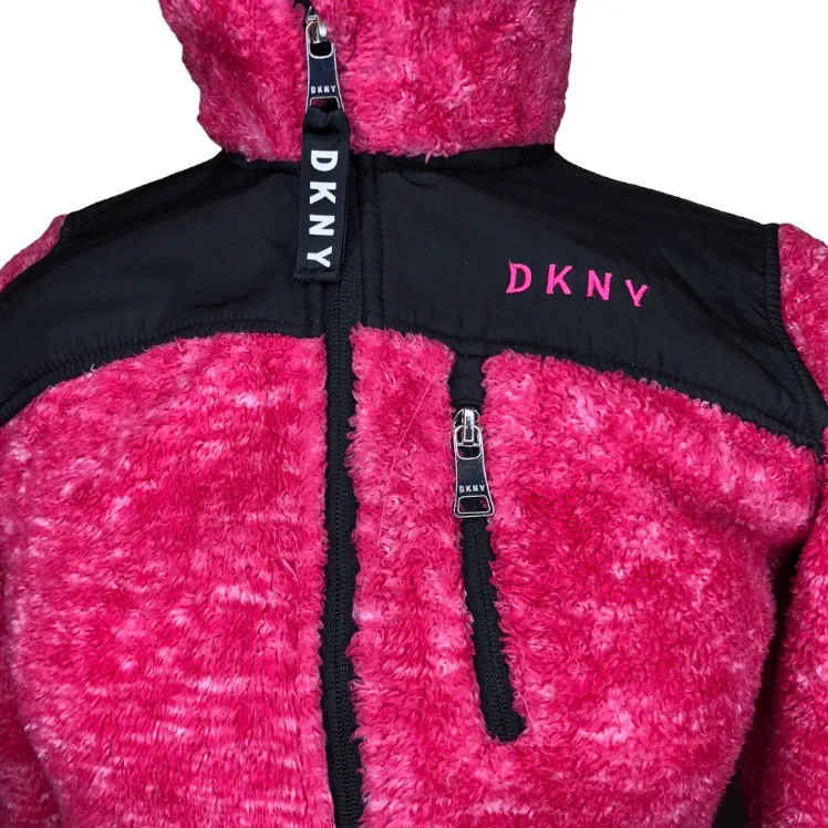 Pink Fuzzy Fleece Jacket - Image 3