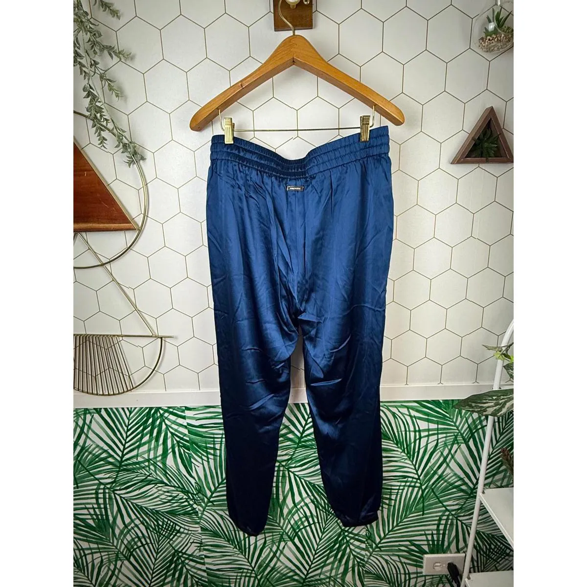 Inreverse Blue Silk Blend Jogger Pants - Image 6