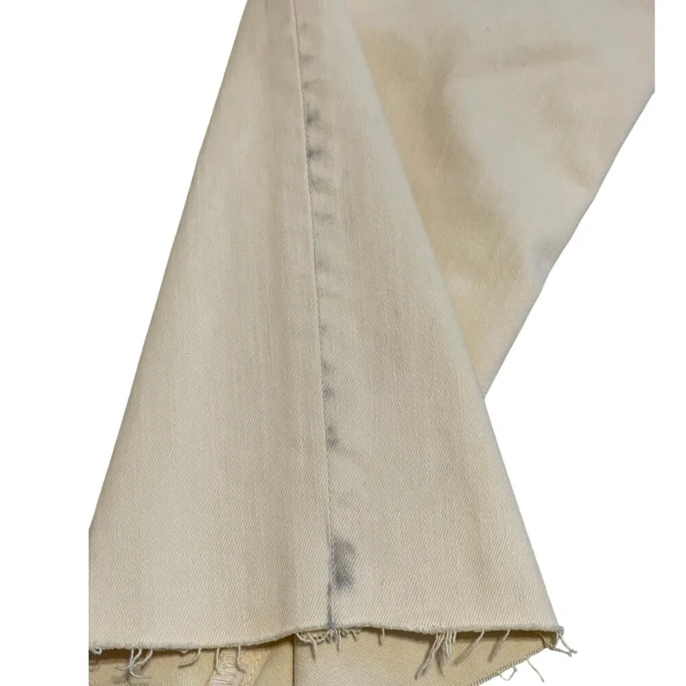 Edwin Endurance Mid Rise Bree Skinny Jeans Raw Hem Daisyness 25 x 26 NWT FLAW Yellow - Image 8