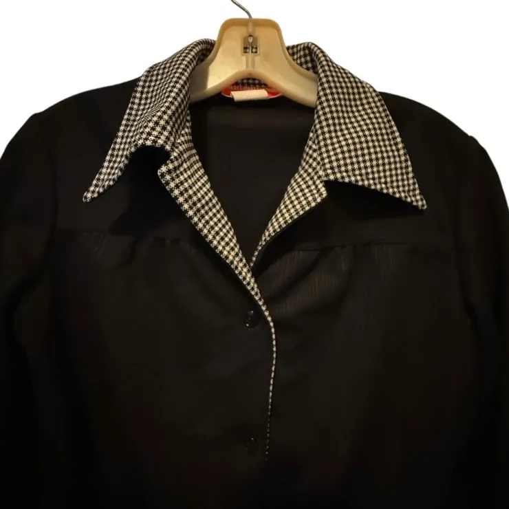 Vintage West Coast Fashions Jacket Black Size 10 - Image 3