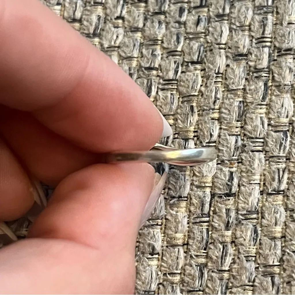 Vintage Silver Tone Wishbone Ring Size 5.5 - Image 4