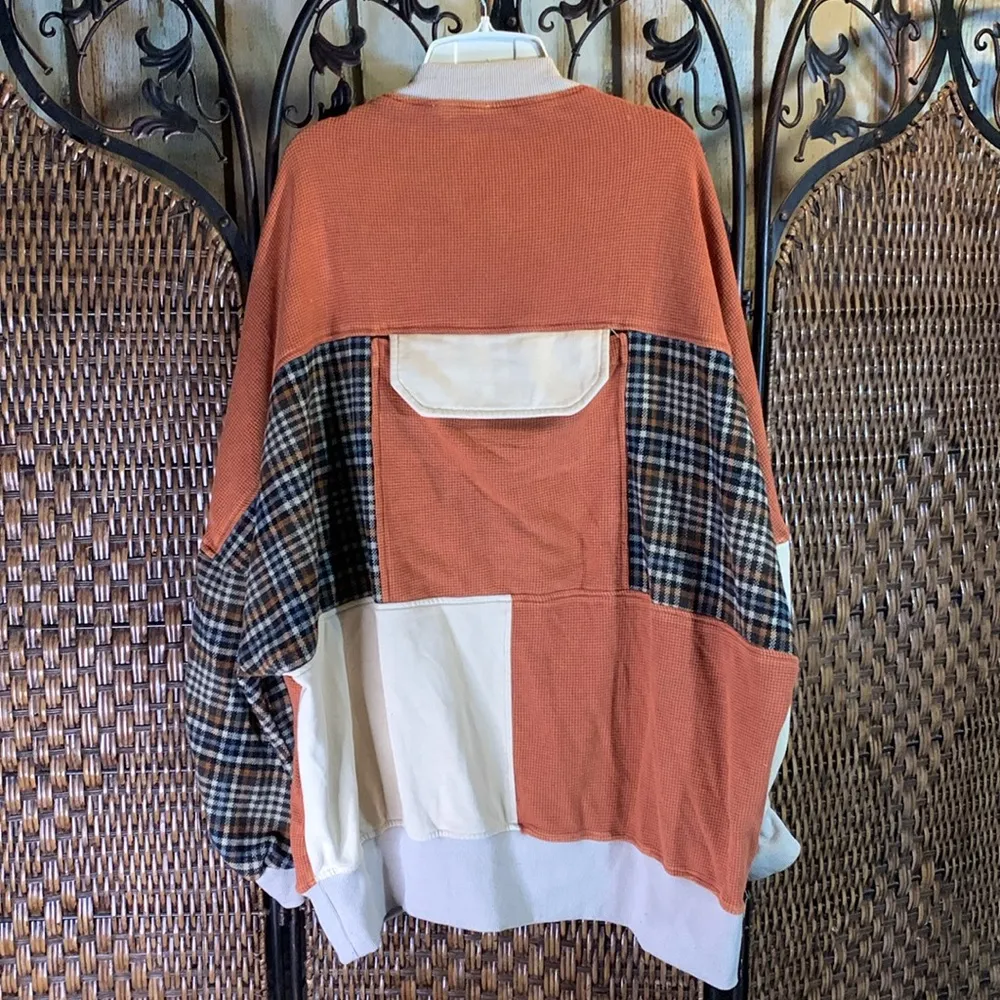 Oli & Hali Oversized Full Zip Jacket Size M Orange Size M - Image 7